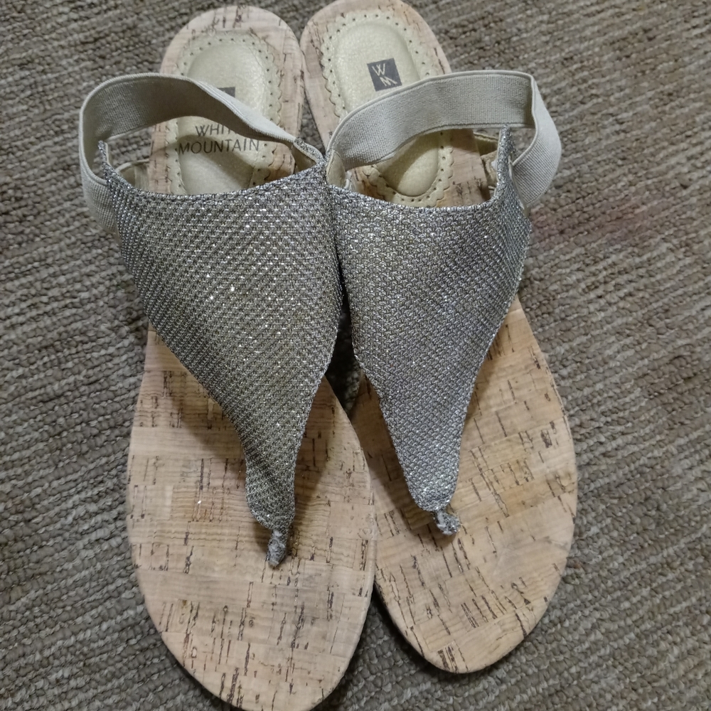 White mountain wedge sandles